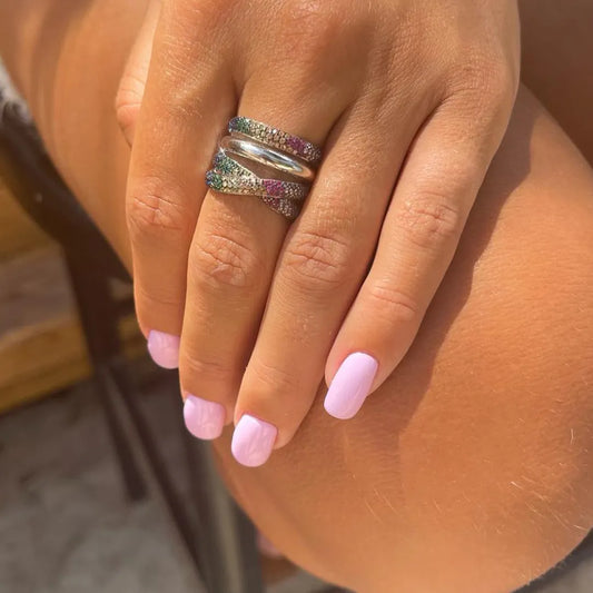 Brave silver ring