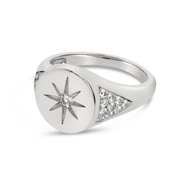 טבעת כסף חותם כוכב