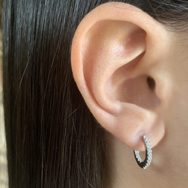 עגילי כסף חישוק קוטר 1.5 ס