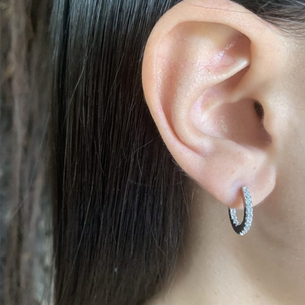 עגילי כסף חישוק קוטר 1.5 ס