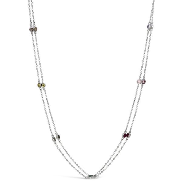 שרשרת כסף כפולה ריינבוו